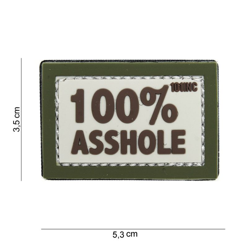 PATCH 3D PVC 100% ASSHOLE
