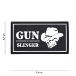 PATCH 3D PVC GUN SLINGER SKULL COWBOY